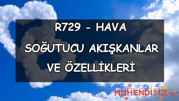 R729 Hava Özellikleri (Soğutucu Akışkan)